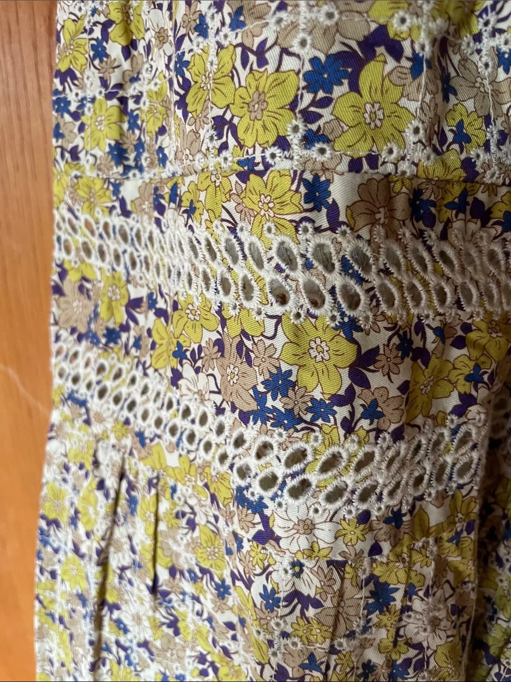 Maje Floral Print Elasticized Waist Cotton Maxi Skirt Size 42 (US 10)
